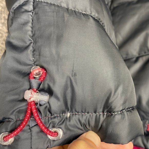 Vintage L.L. Bean 0 BDC9 Pink Gray Reversible Down Puffer Vest Size Large - Picture 5 of 8